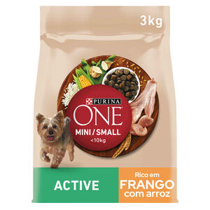 Ração para Cão Adulto Mini Active Frango e Arroz Purina One Mini