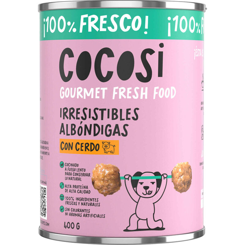 Comida Húmida para Cão Adulto Almôndegas de Porco Cocosi