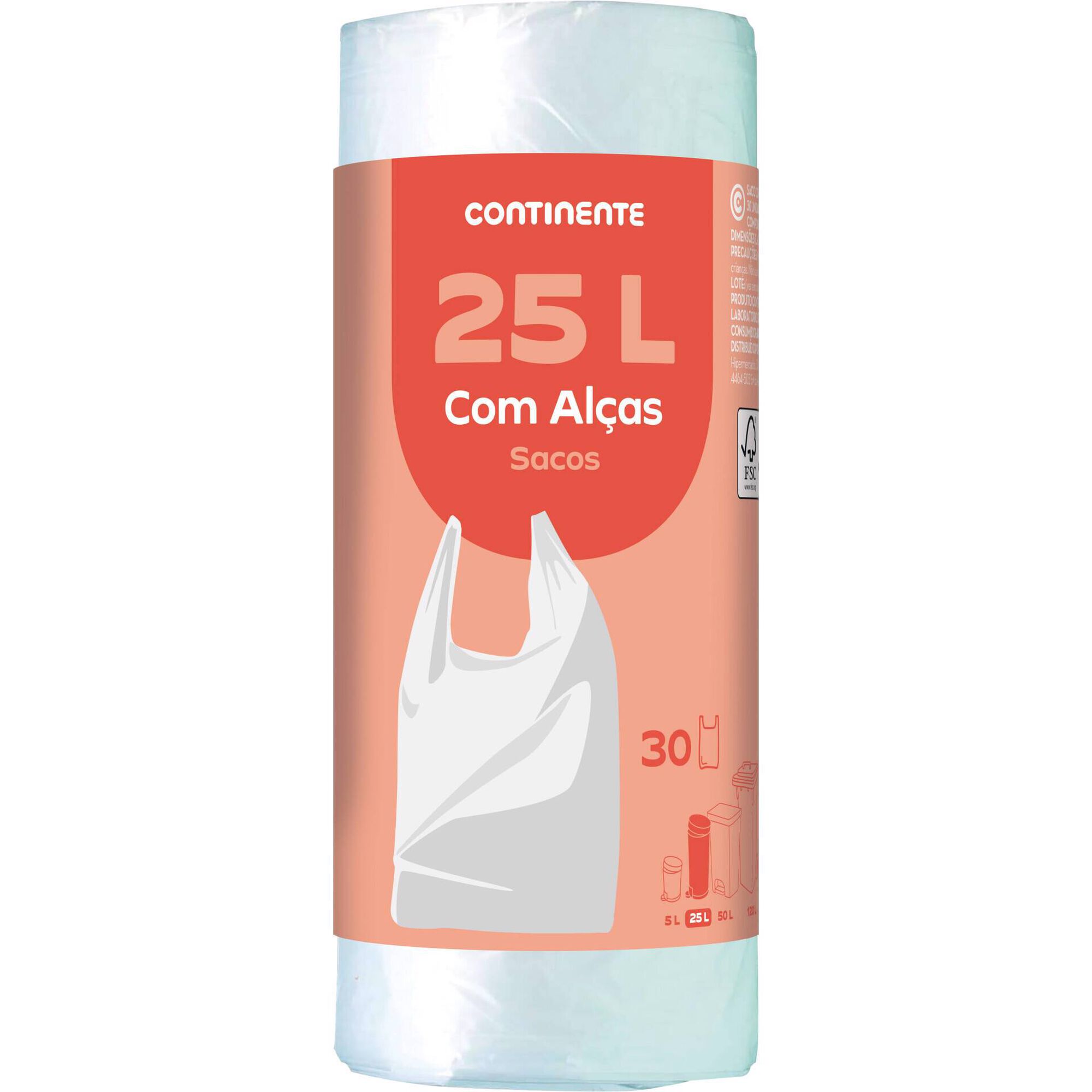 Sacos Lixo com Al&ccedil;as 25 lt Continente
