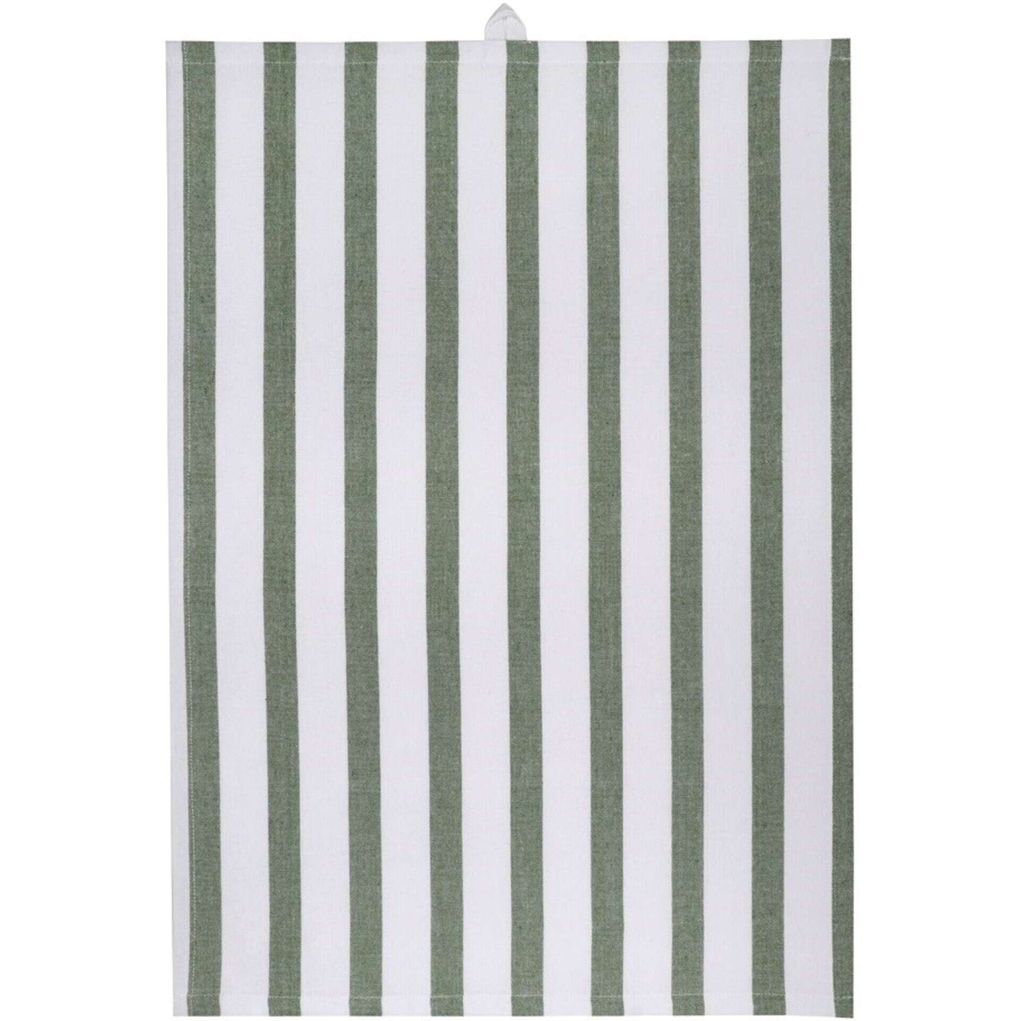 Conjunto 3 Panos Cozinha Algod&atilde;o Reciclado 40x60cm Verde Kasa