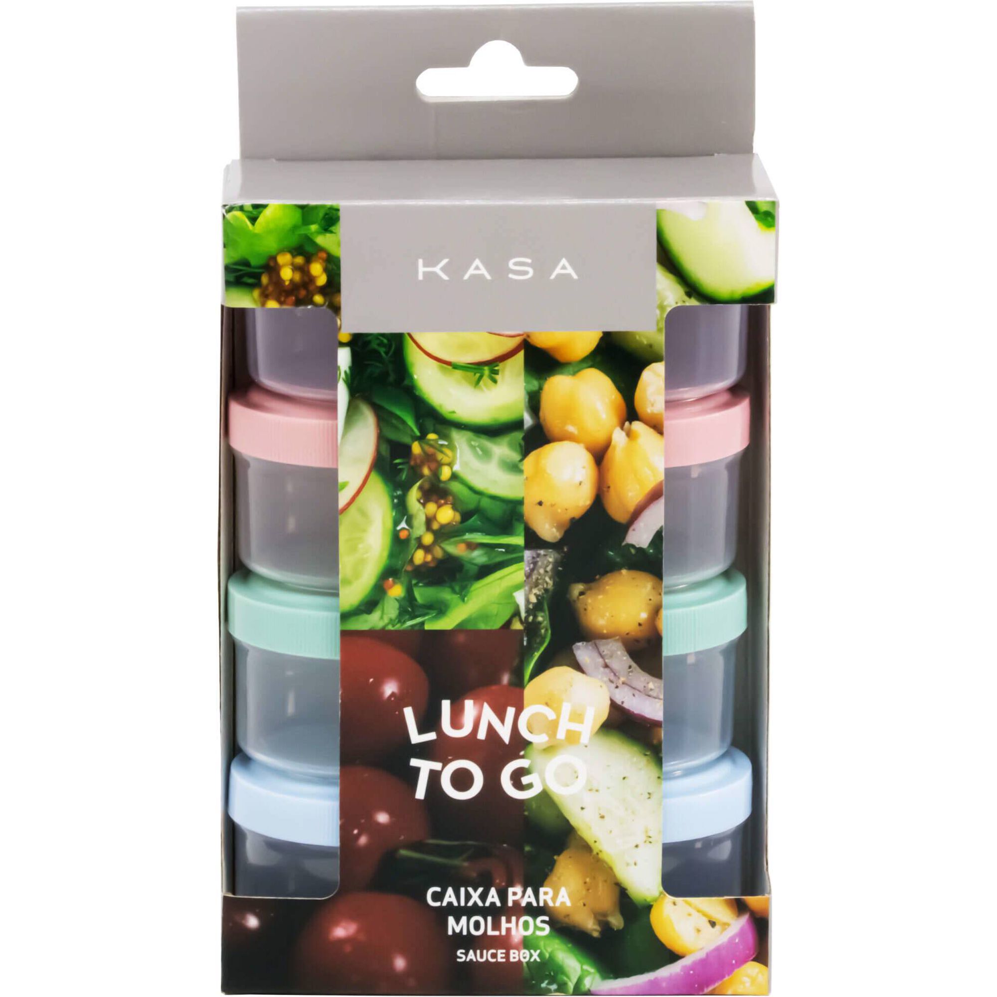 Conjunto 8 Caixas para Molhos Lunch to Go Kasa