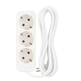 Bloco 3 Tomadas sem Interruptor 1,4mts Branco Bloco 3 Tomadas sem Interruptor 1,4mts Branco