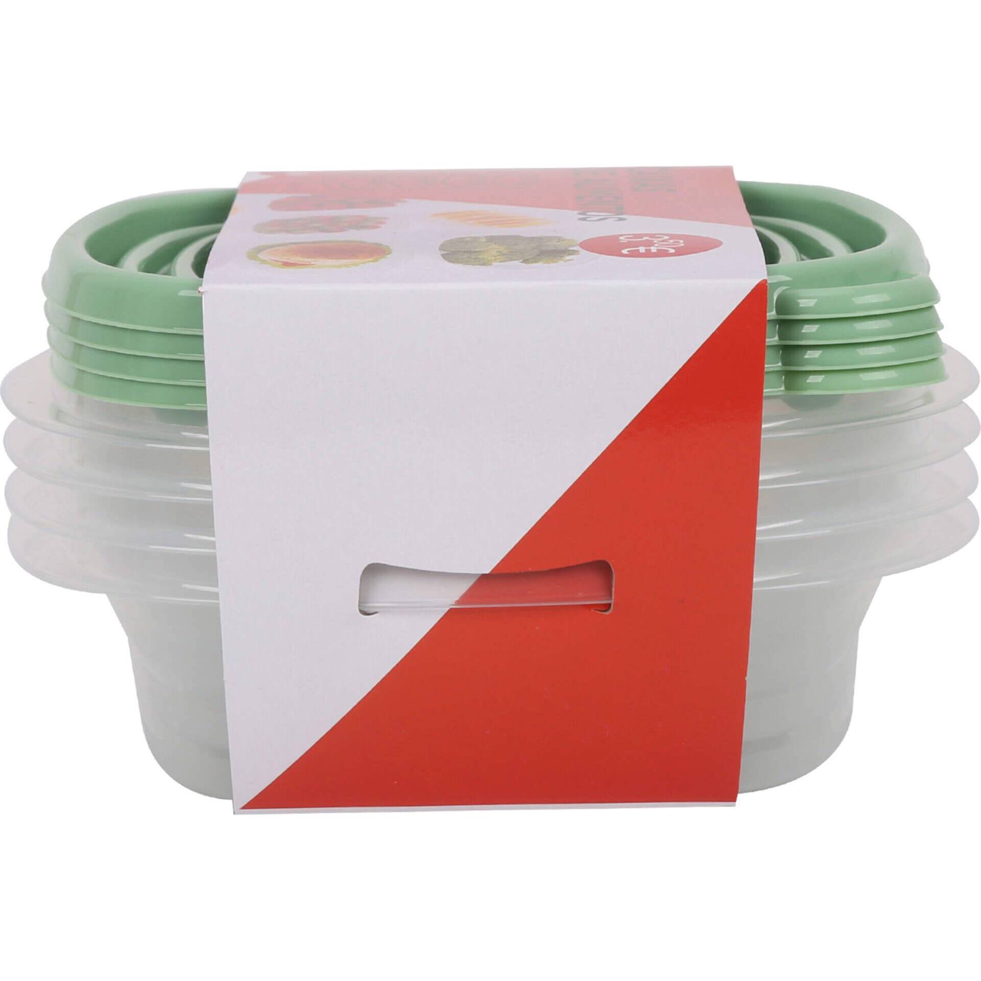 Conjunto 4 Caixas Herm&eacute;ticas 0,67L Bazar&atilde;o