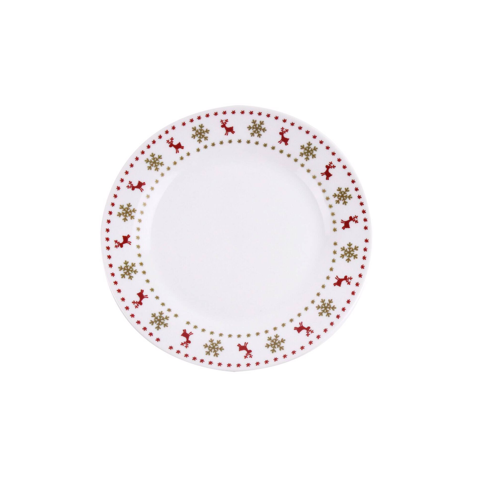 Serviço 12 Peças Rena Mica Dourado