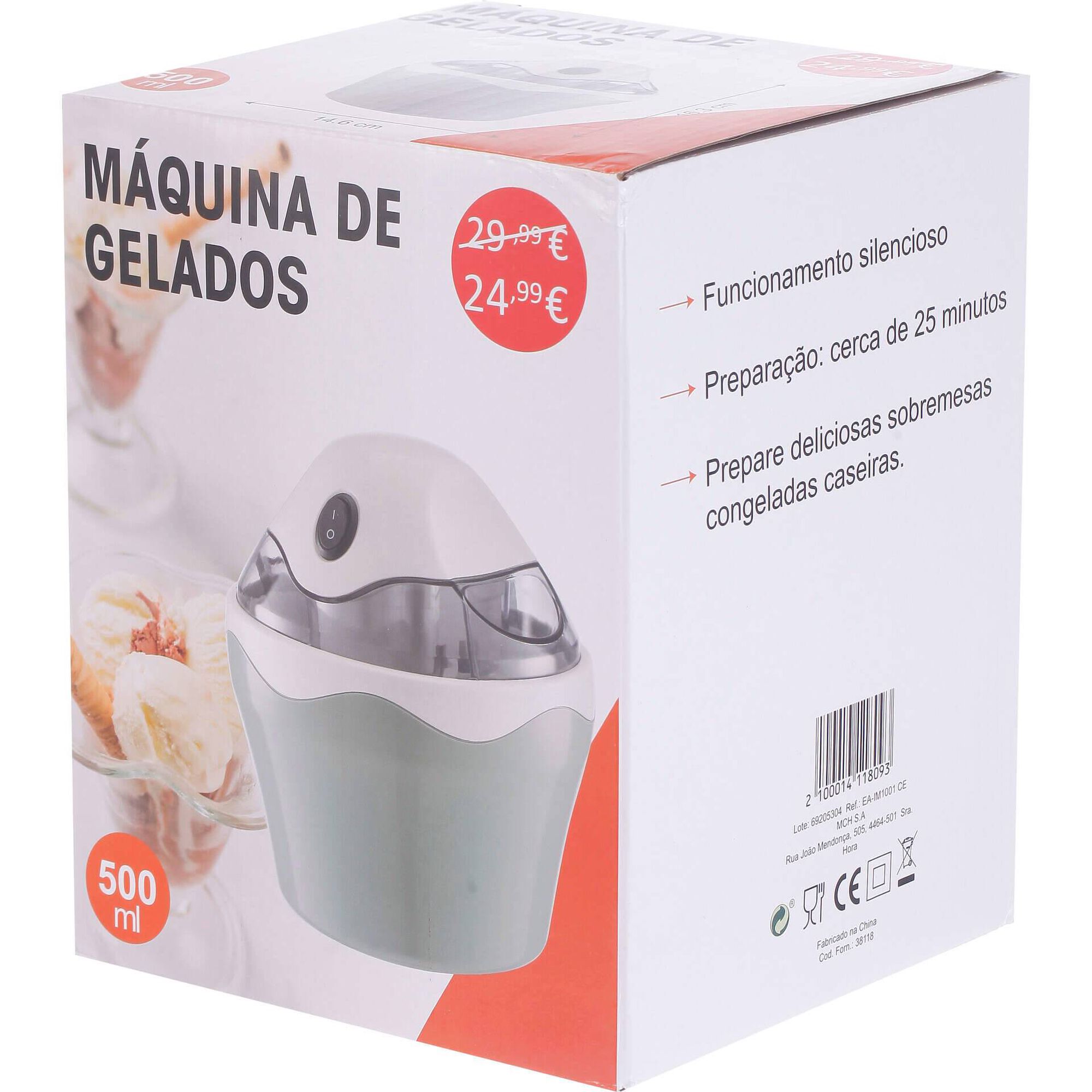 M&aacute;quina de Gelados Nature Bazar&atilde;o