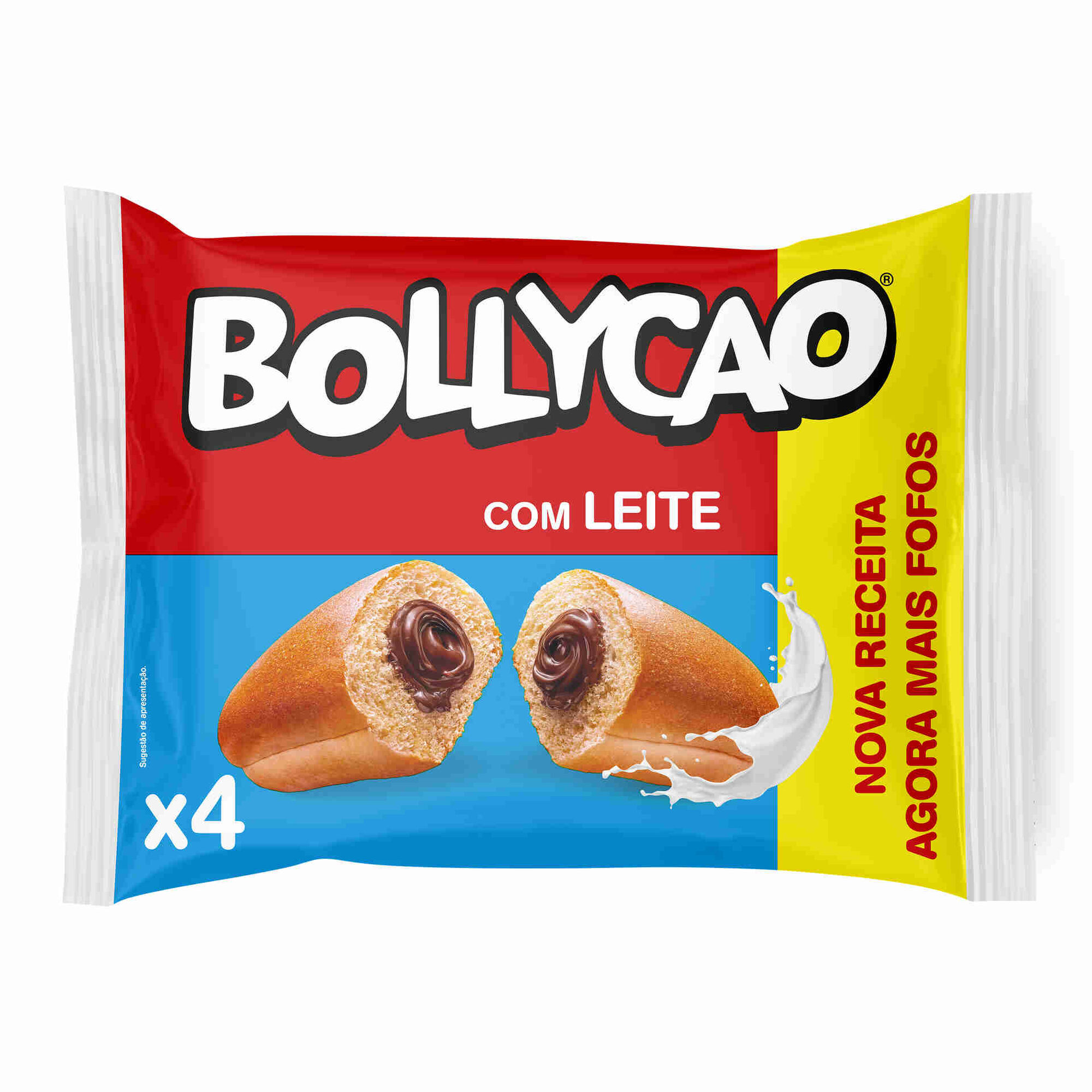 BOLO BOLLYCAO C/LEITE 4*57GR