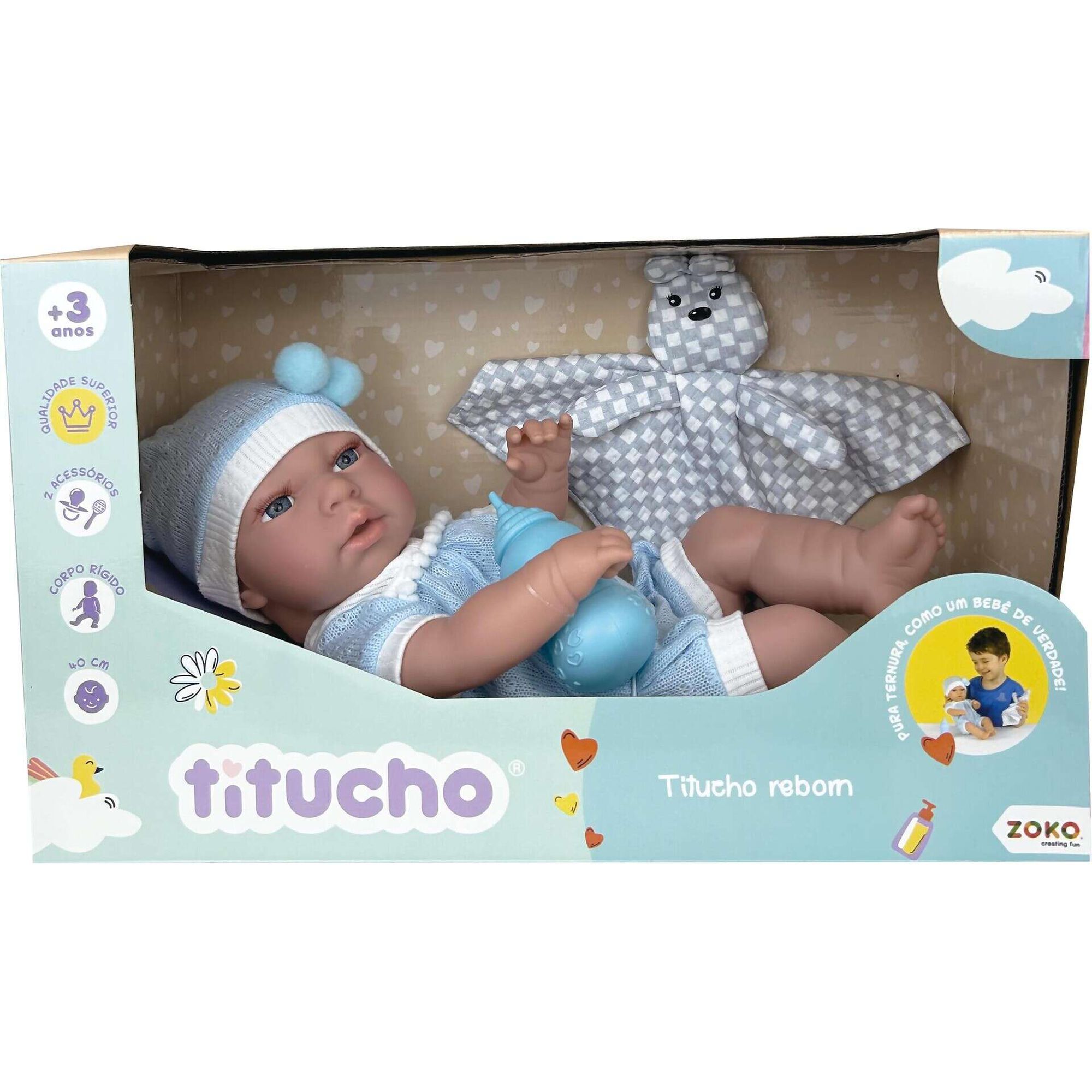 Bebé Titucho Reborn 40cm (várias cores)