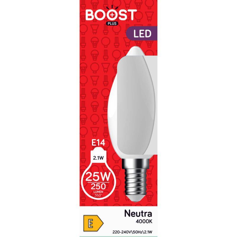 Lâmpada LED Chama E14 4000K 25W Boost