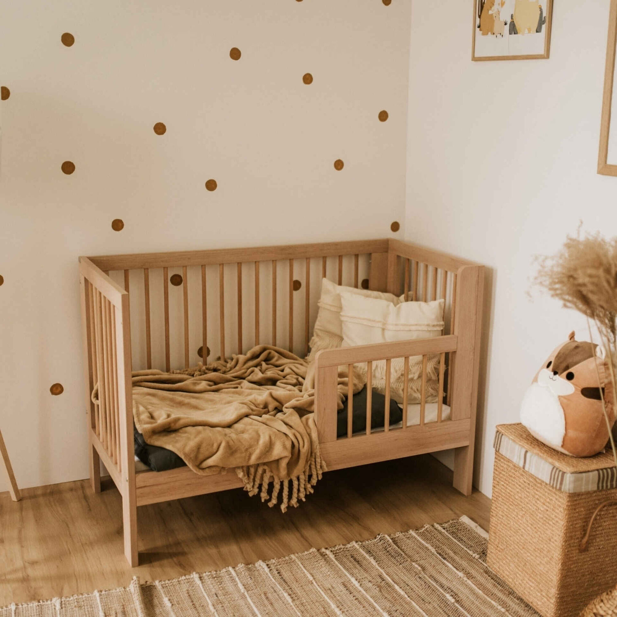 Cama de Grades Madeira 125x66cm Faia Olivia Twinko