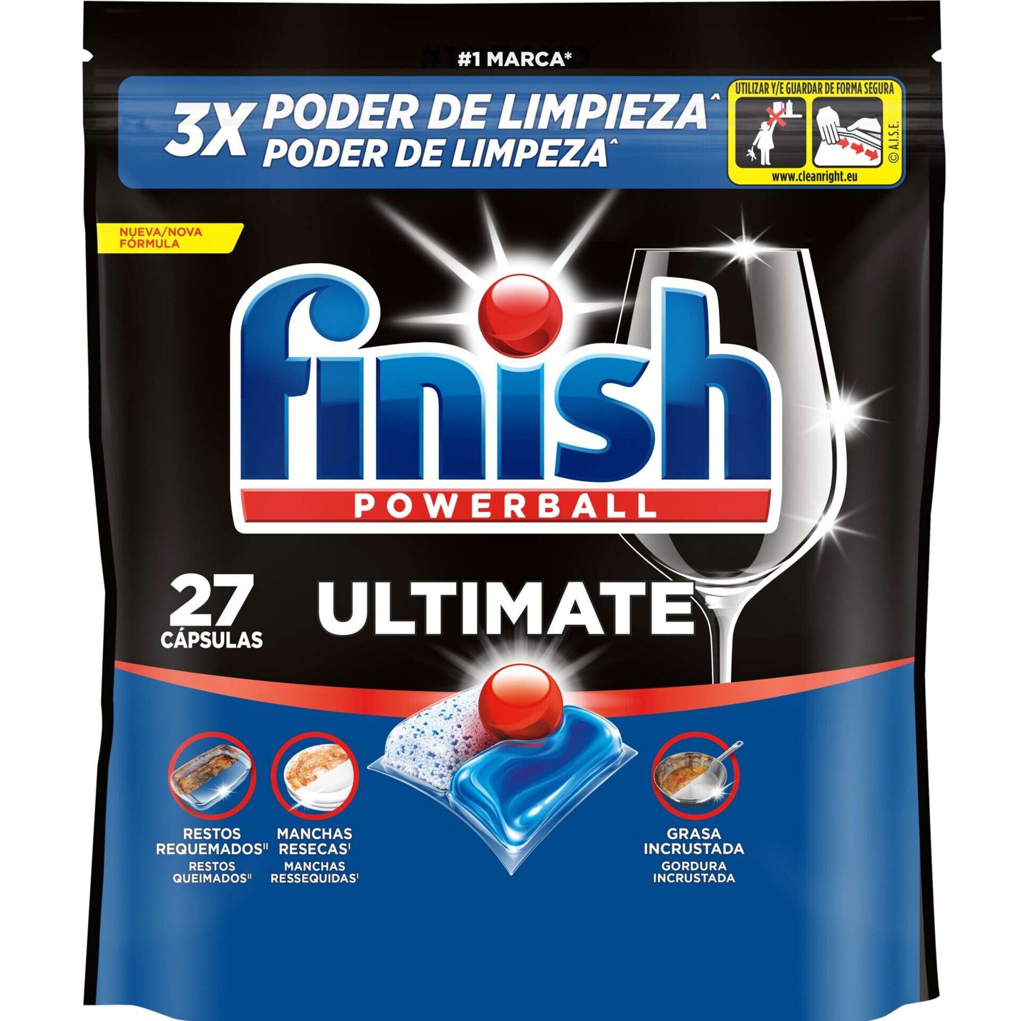 Detergente M&aacute;quina Loi&ccedil;a Pastilhas Ultra Regular Finish