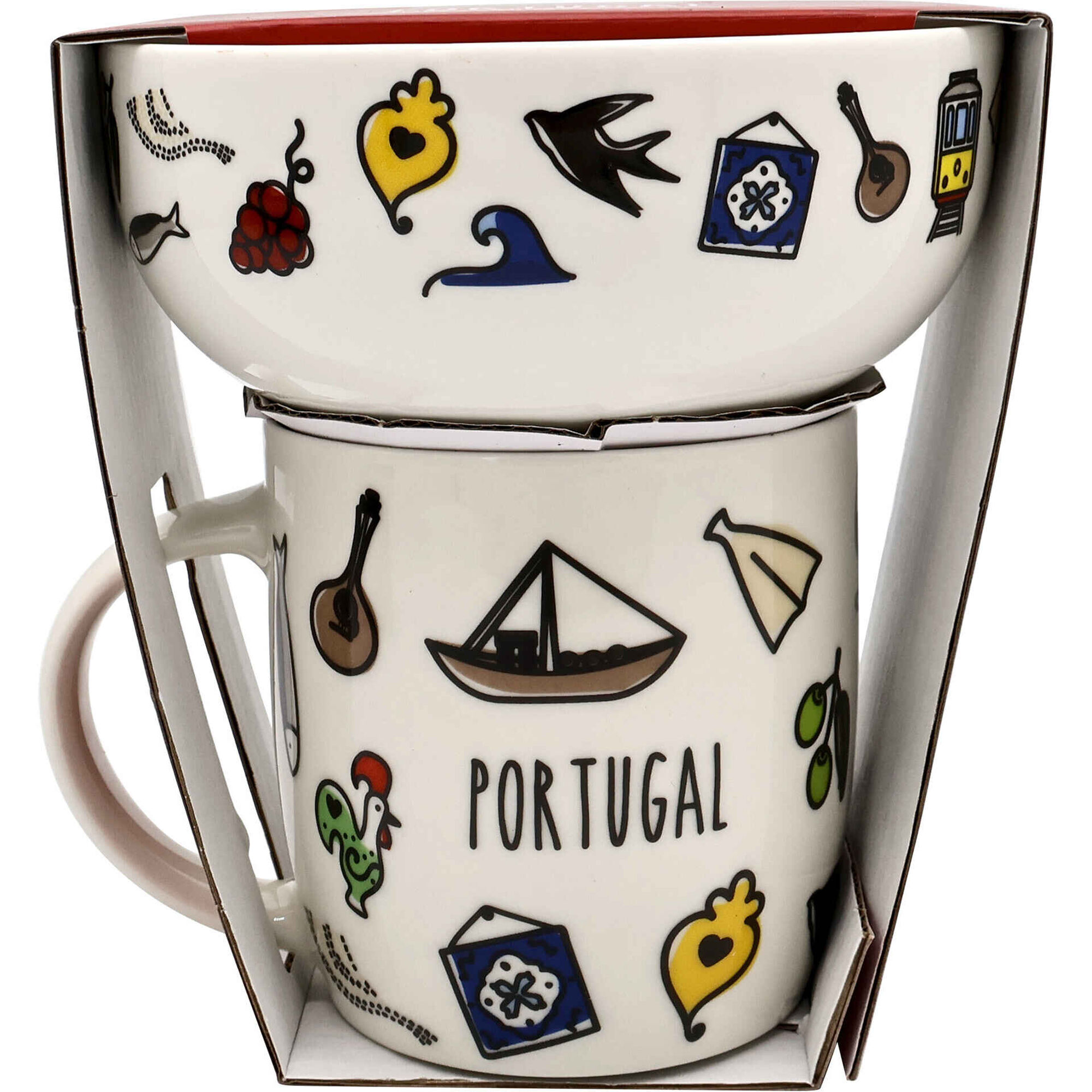 Conjunto Caneca e Ta&ccedil;a Turismo Kasa