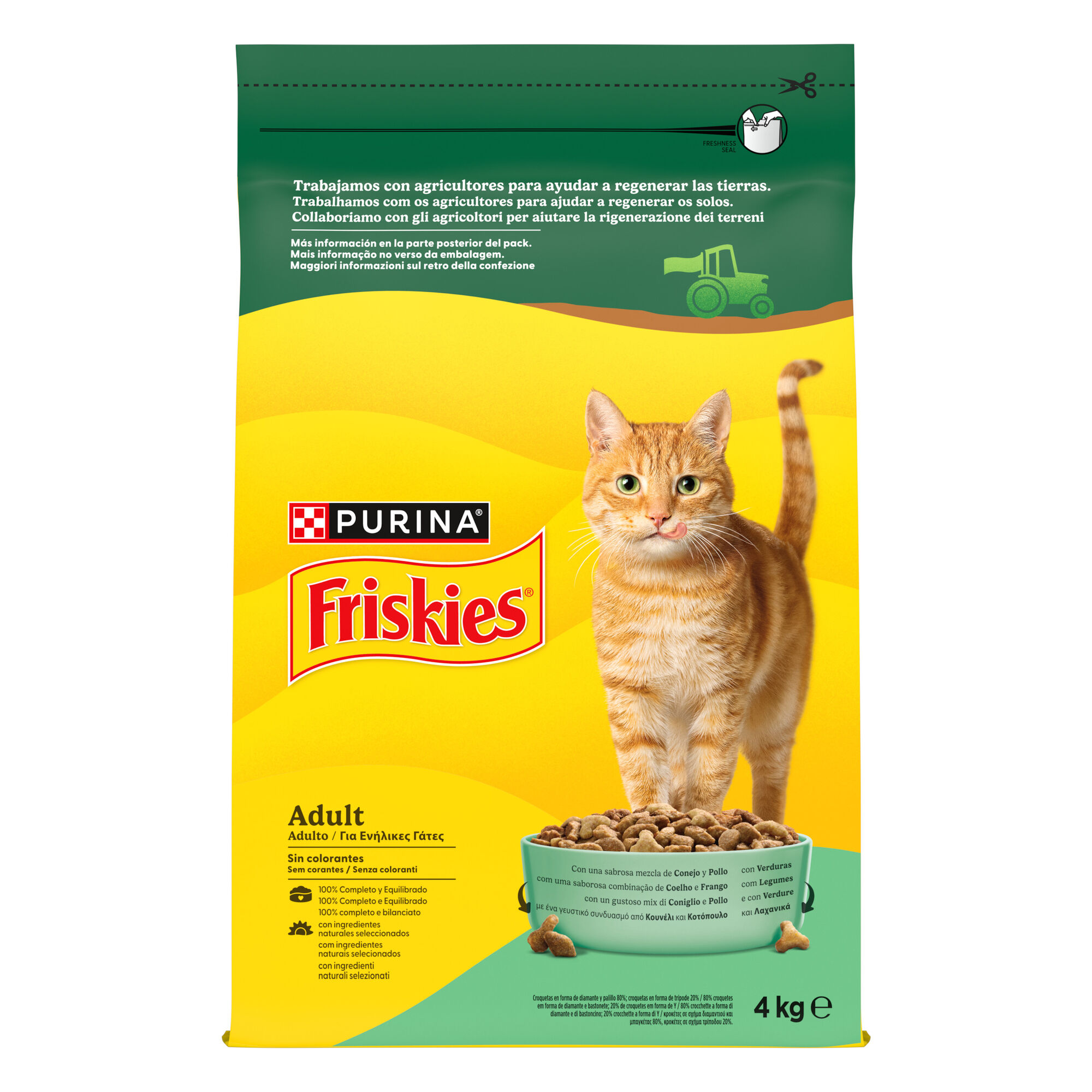 Ra&ccedil;&atilde;o para Gato Adulto Coelho, Frango e Legumes Purina Friskies