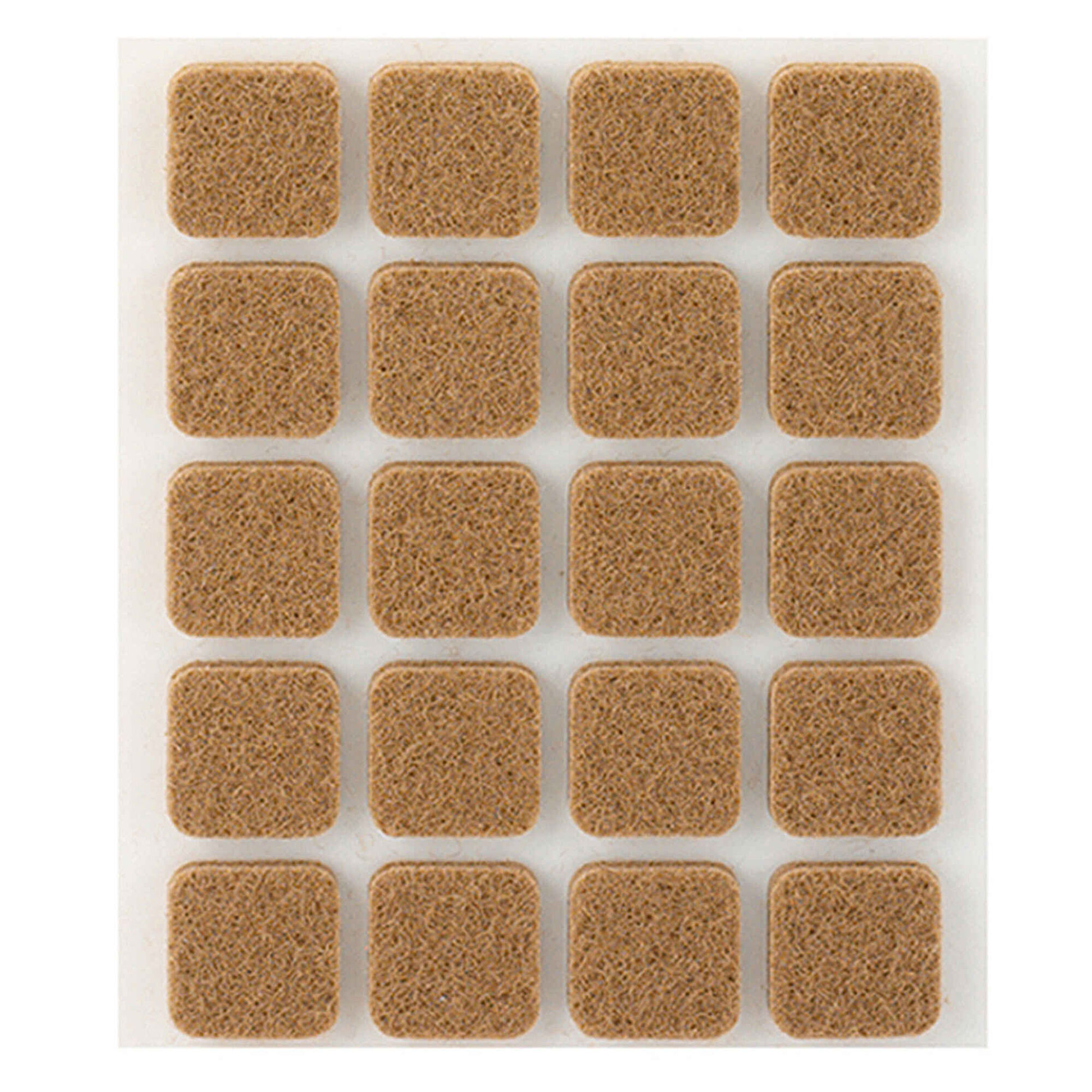 Feltros Adesivos Quadrados 17x17mm Castanhos Inofix