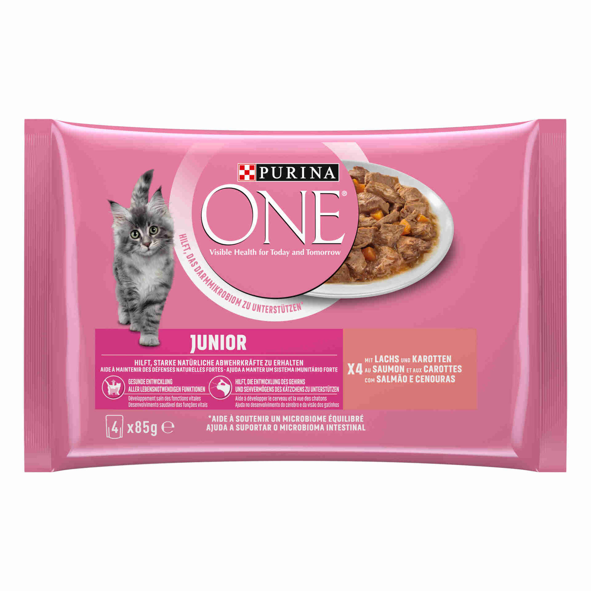 Comida Húmida para Gato Júnior Salmão Saquetas
