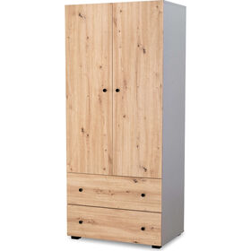 Roupeiro 2 Portas e 2 Gavetas 80x183x52cm Branco Karolina Twinko