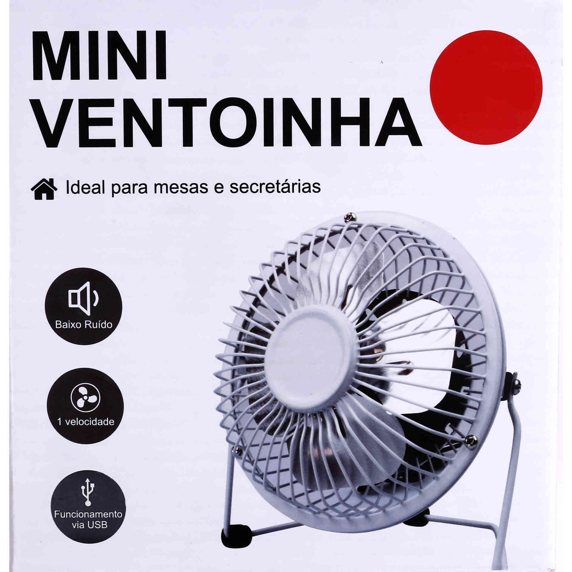 Mini Ventoinha USB 5V 14,5x15cm Suporte Bazar&atilde;o