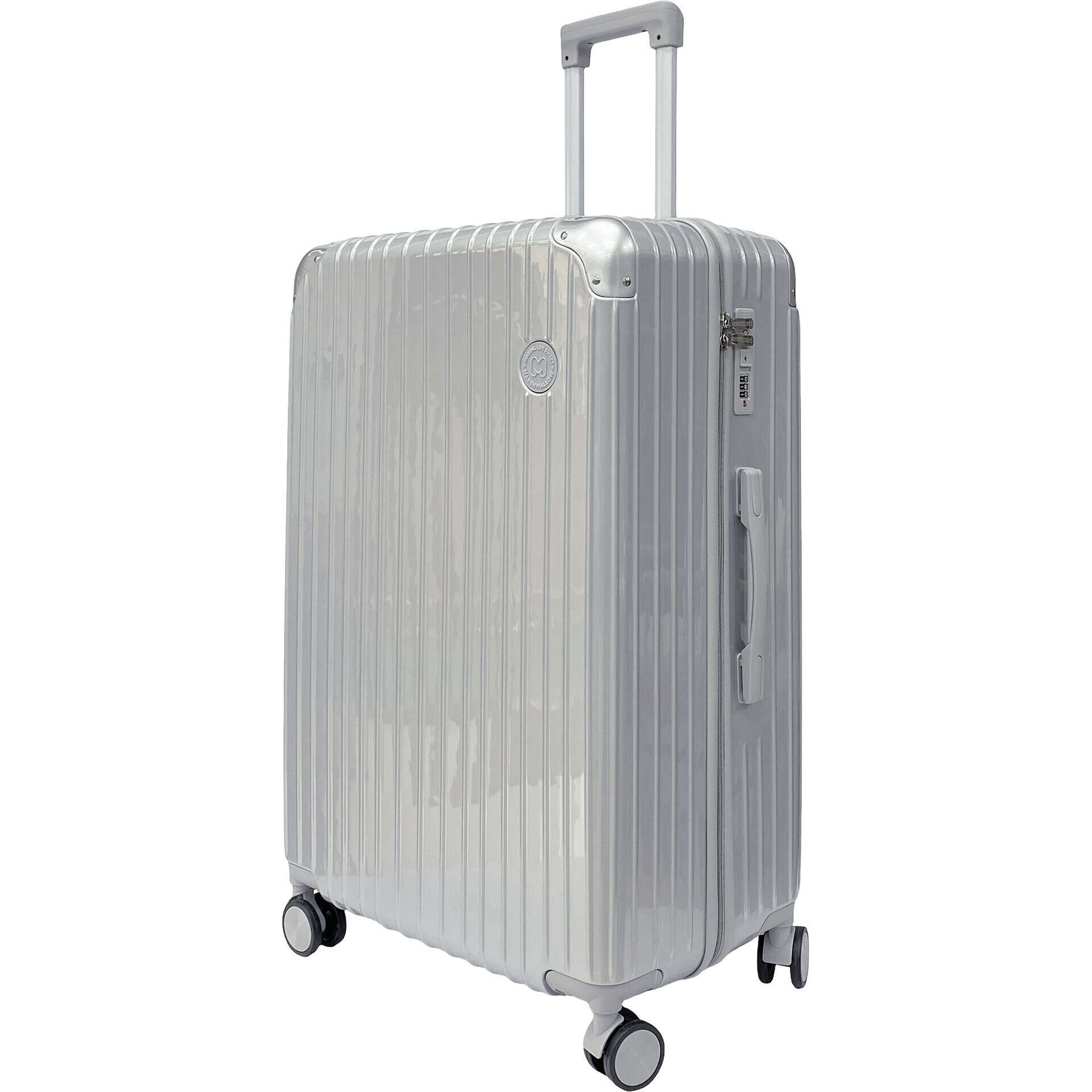 Mala de Viagem Grande 4 Rodas Cinza Marshmallow