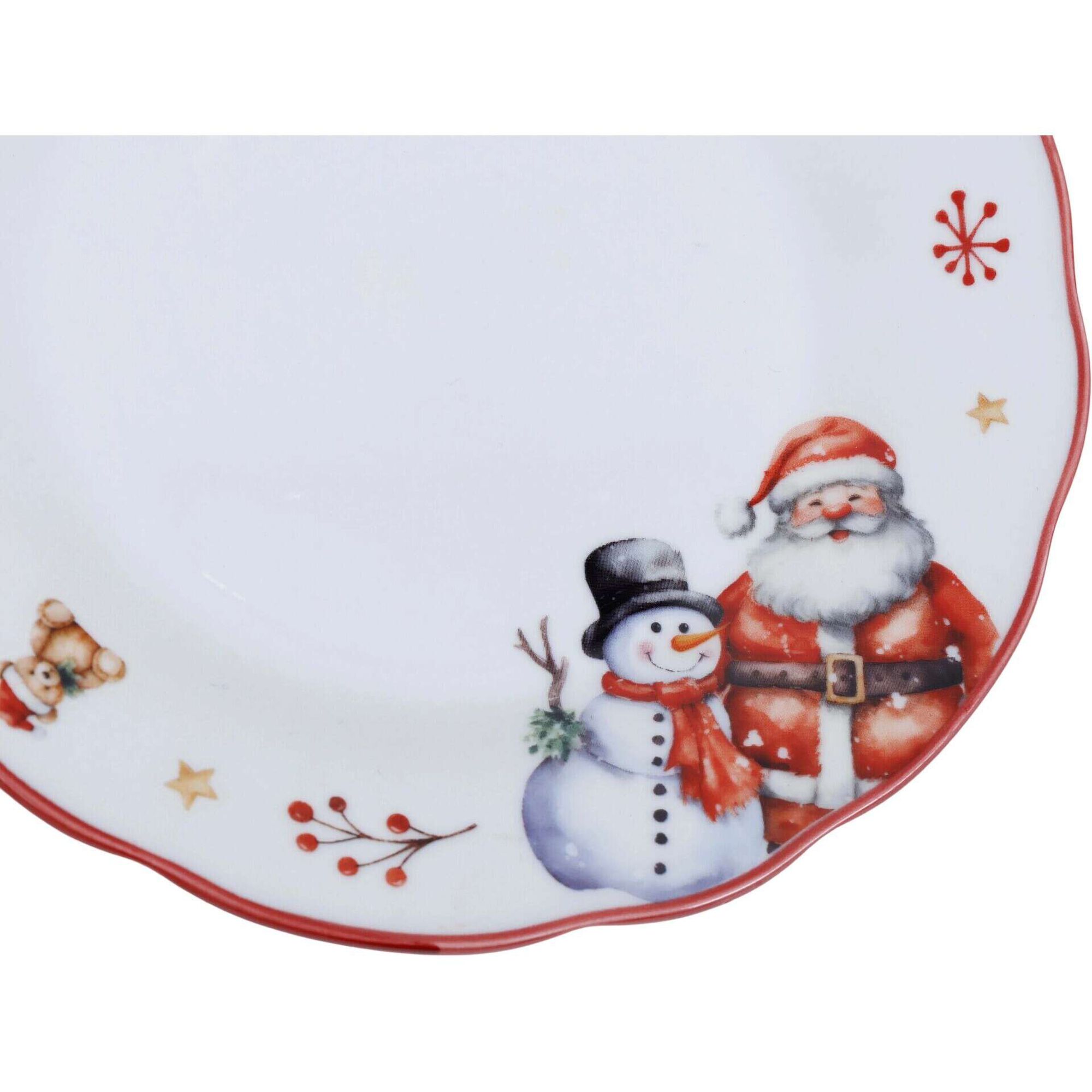 Servi&ccedil;o 6 Pessoas Porcelana Figuras de Natal Kasa