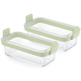 Conjunto 2 Recipientes Retangulares de Vidro L&eacute;ku&eacute;