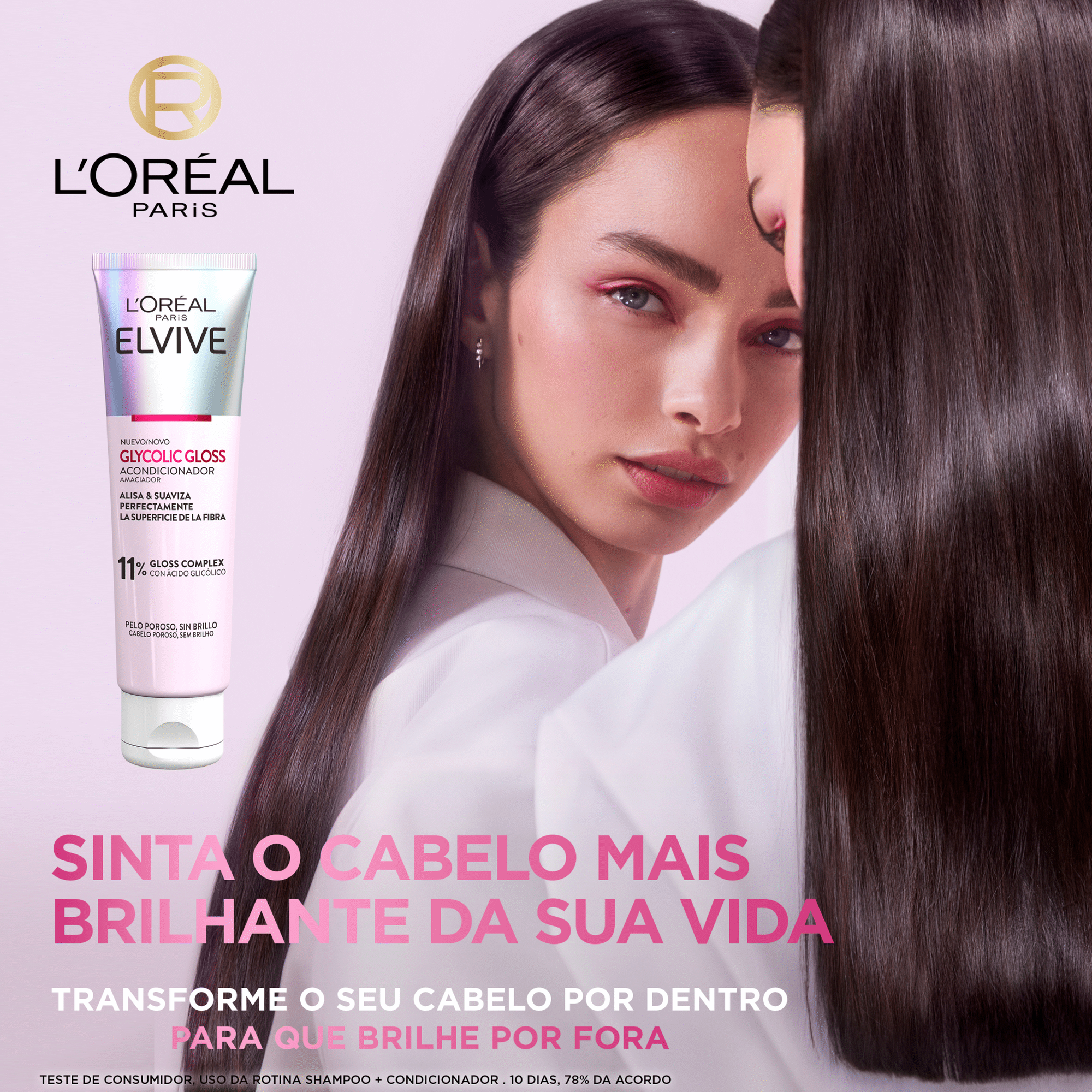 Condicionador Glycolic Gloss L'Or&eacute;al Paris Elvive