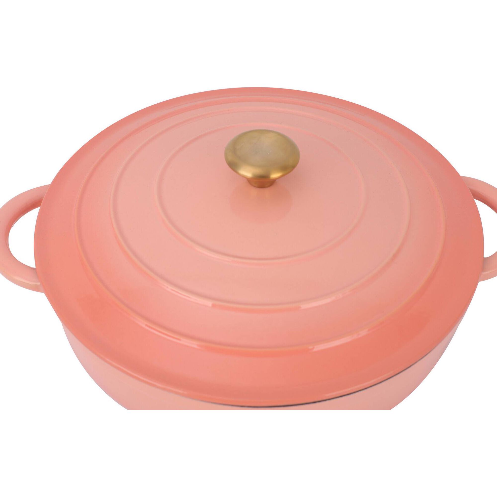 Caçarola Baixa Ferro Fundido Asas e Tampa 3,3L Clay