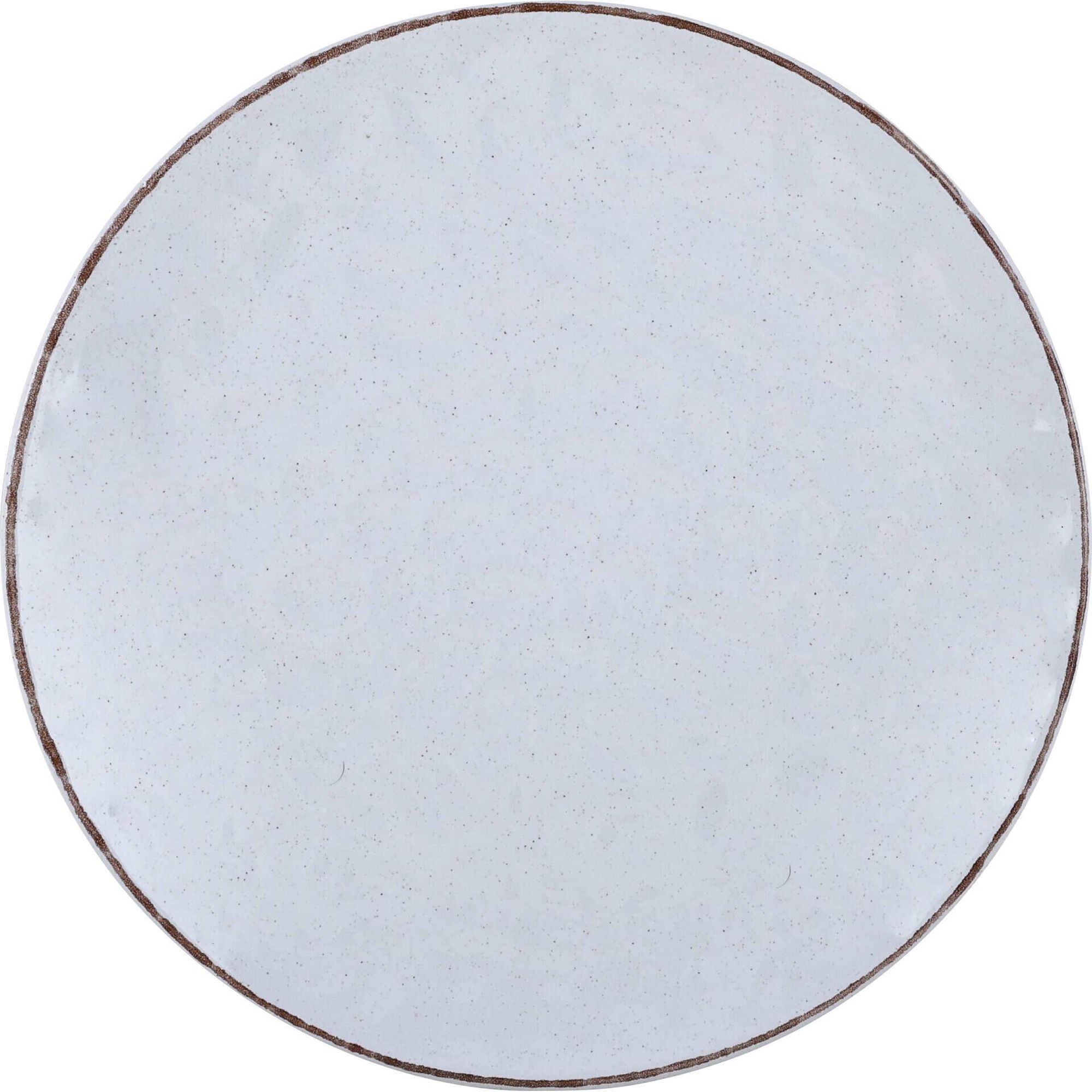 Prato Sobremesa 19cm Martelado Branco Kasa