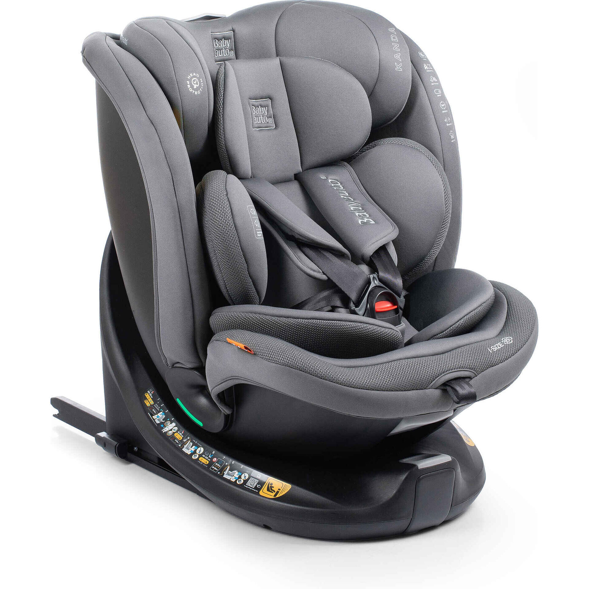 Cadeira Auto I-Size 40-150 Kanda Cinza Babyauto