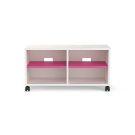 Móvel de TV 90x35x47cm Branco e Rosa Play