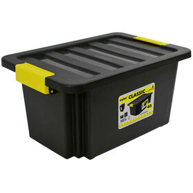 Caixa Arrumação com Lock Plástico 40L Preta