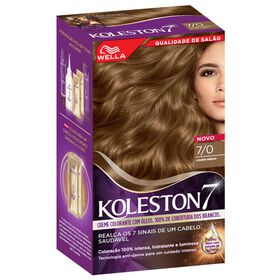 Colora&ccedil;&atilde;o Permanente Louro M&eacute;dio 7.0 Koleston