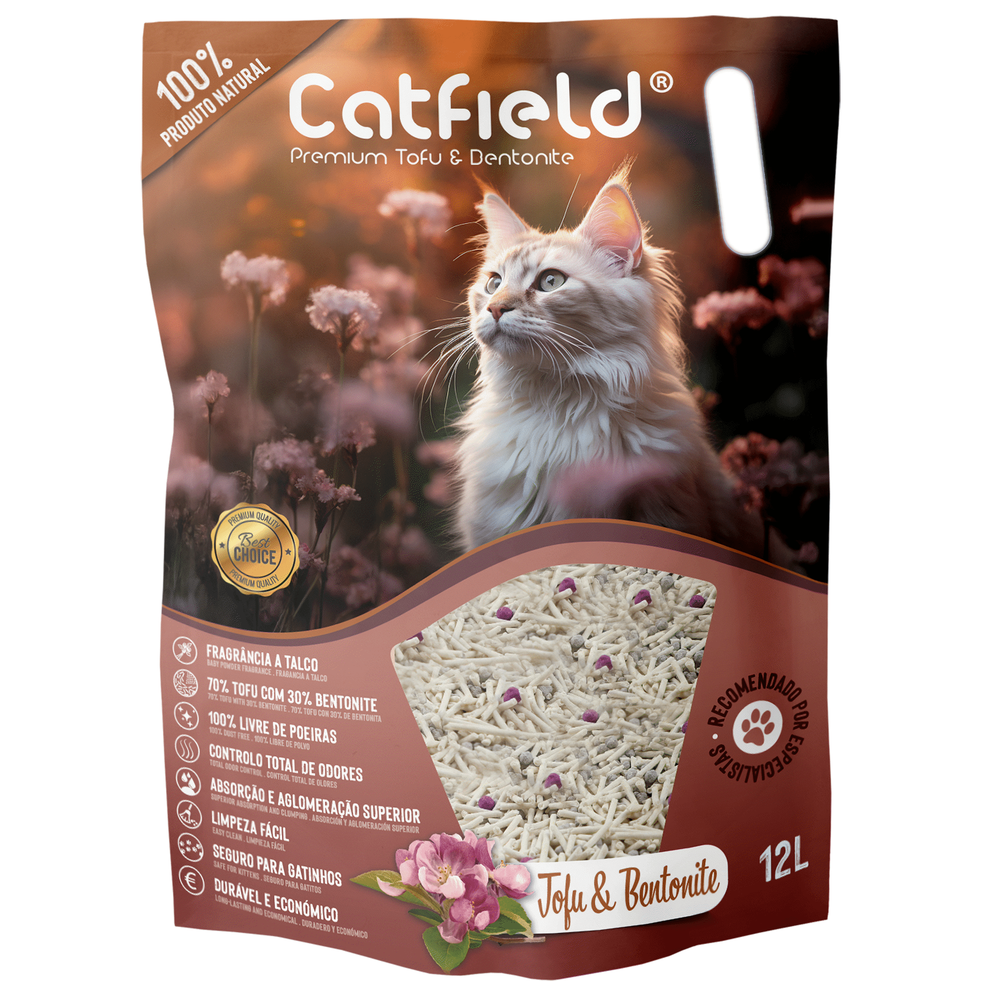Areia Aglomerante Tofu e Bentonite Catfield