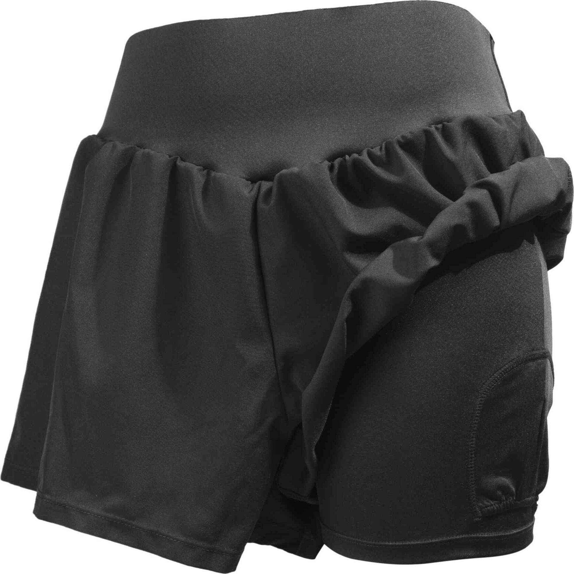 Calções de Corrida com Legging Mulher Preto S