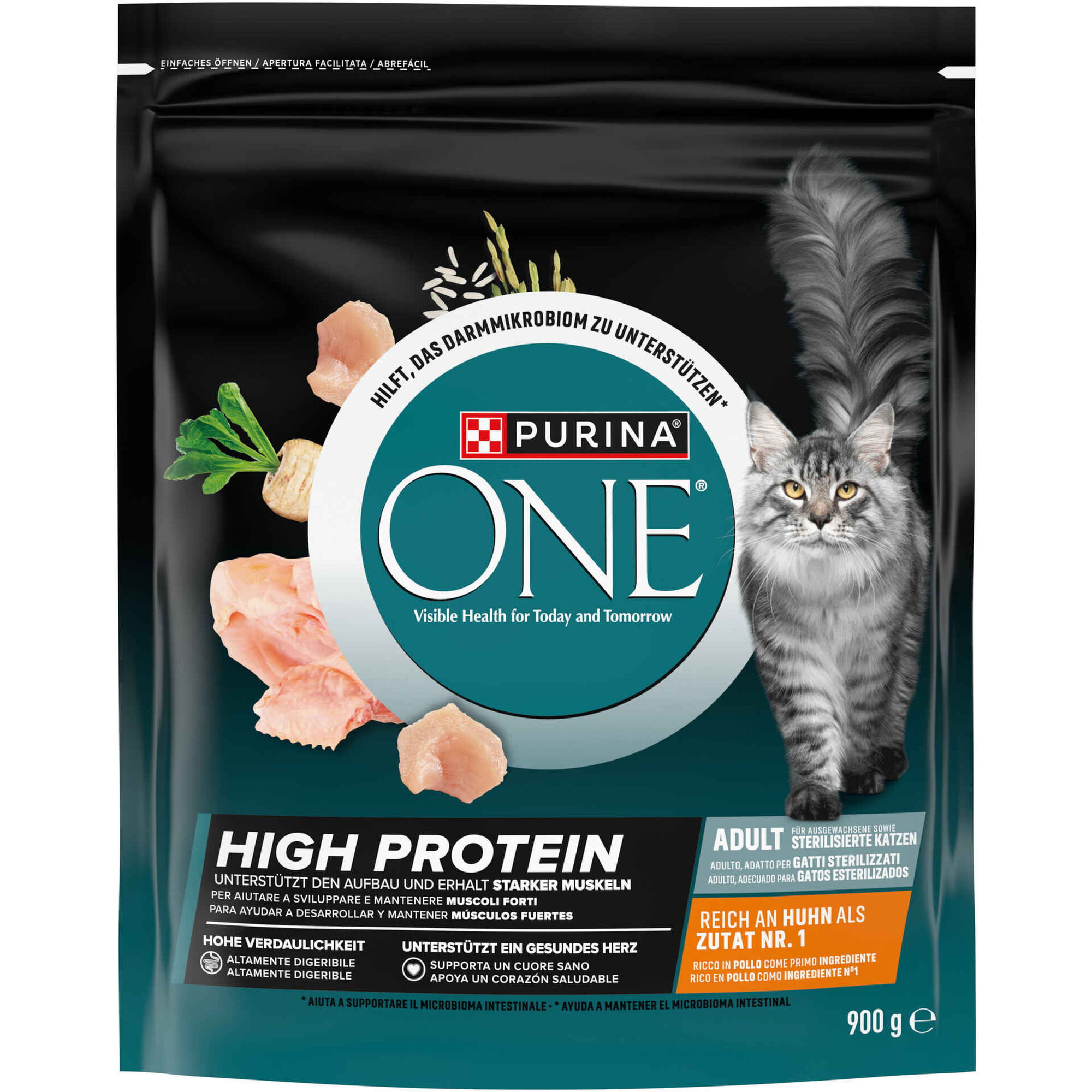 Ra&ccedil;&atilde;o para Gato Adulto High Protein Frango Purina One