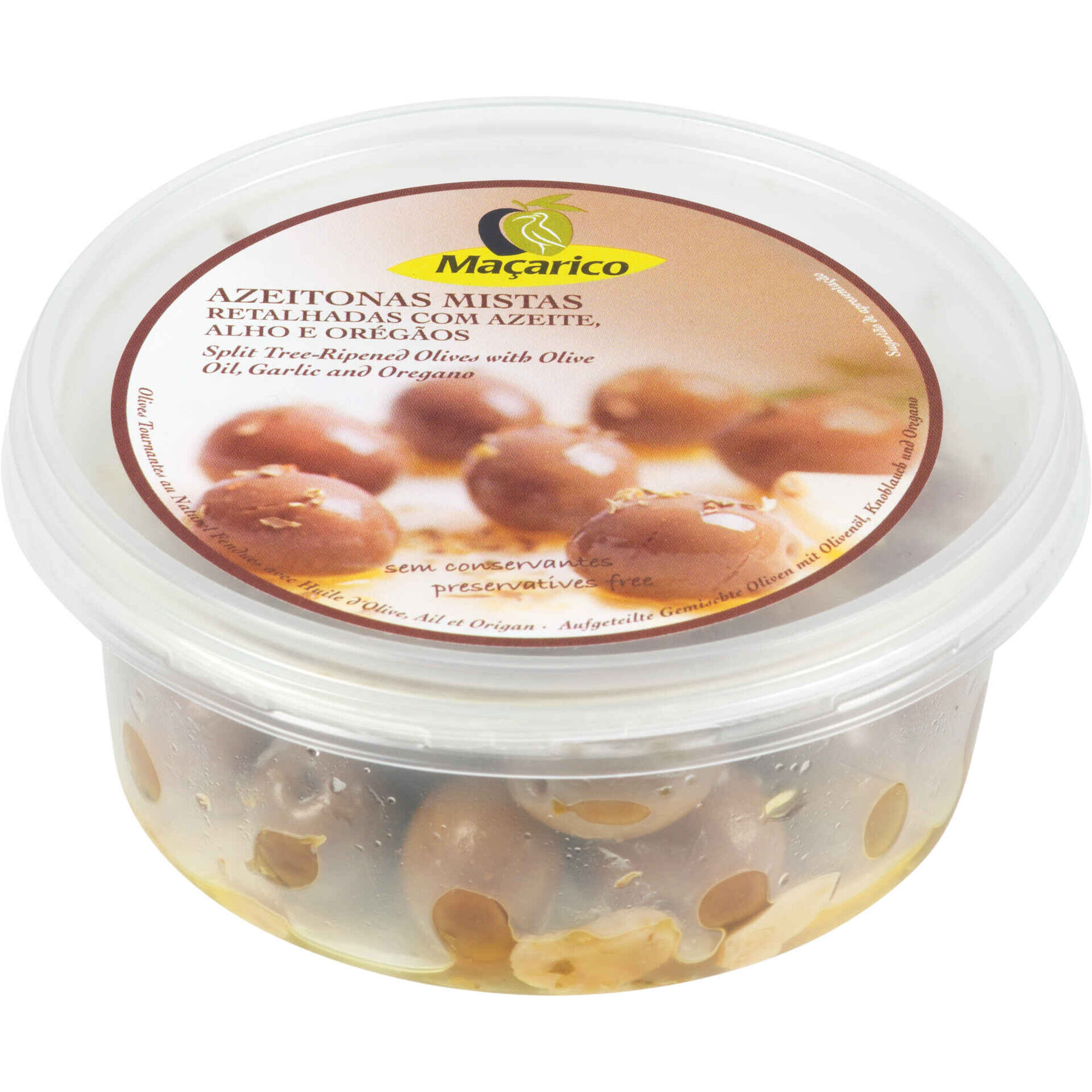 Azeitona Mista com Azeite, Alho e Oreg&atilde;os Ma&ccedil;arico
