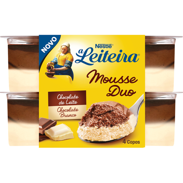 Mousse Duo Chocolate Leite e Chocolate Branco A Leiteira
