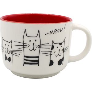 Caneca 400ml Gatos Laranja Kasa