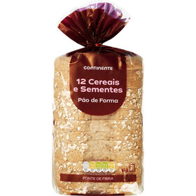 P&atilde;o de Forma 12 Cereais e Sementes Continente