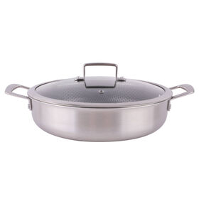 Caçarola Baixa Antiaderente 28cm Asas e Tampa  Multilayer Caçarola Baixa Antiaderente 28cm Asas e Tampa  Multilayer