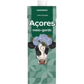 Leite UHT Meio Gordo A&ccedil;ores Continente