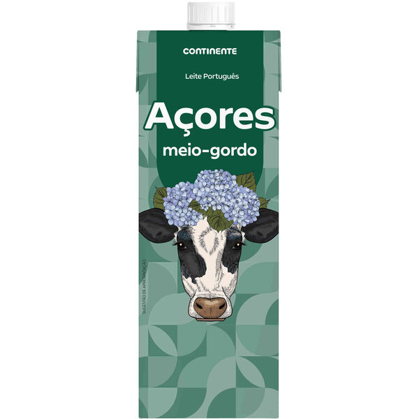 Leite UHT Meio Gordo Açores Continente