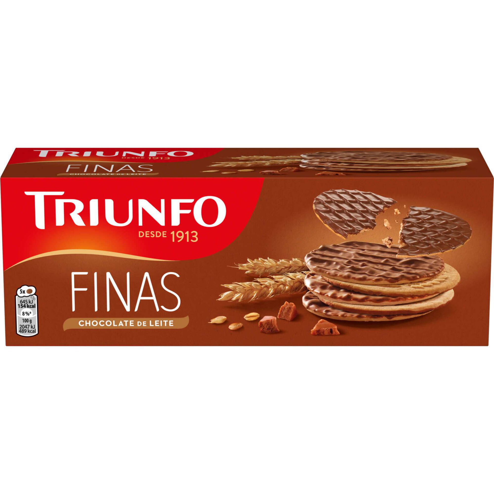 Bolachas Digestivas Finas com Chocolate de Leite