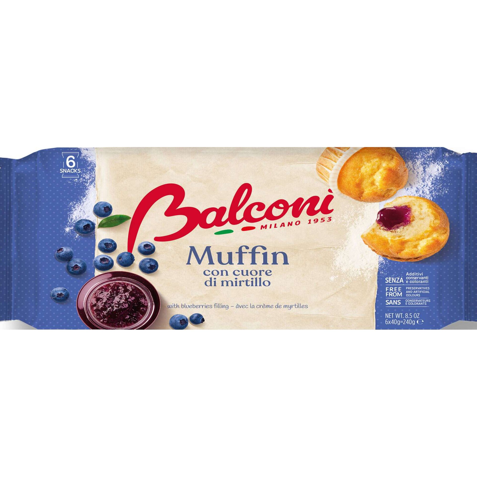 Muffins com Recheio de Mirtilo