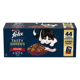 Comida H&uacute;mida para Gato Adulto Tasty Shreds Sele&ccedil;&atilde;o do Campo Purina Felix