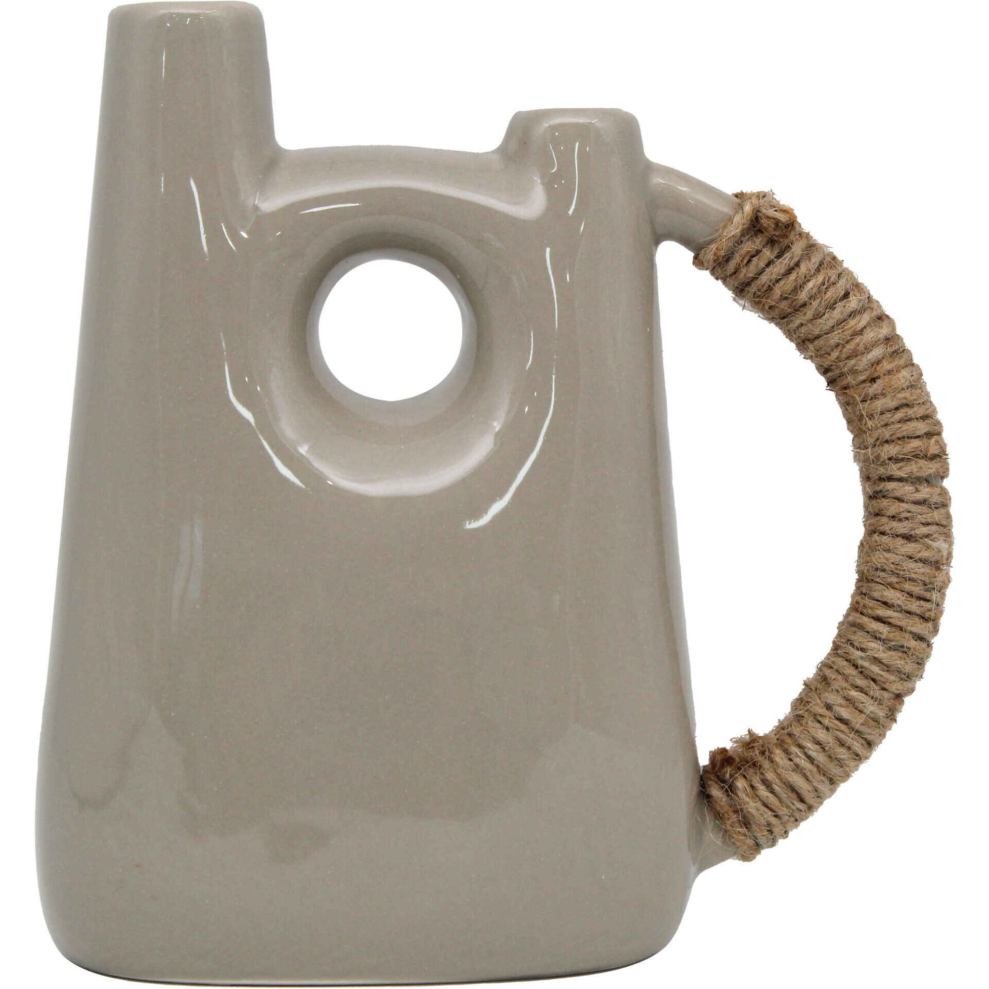 Jarra 19cm Bege com Asa Corda