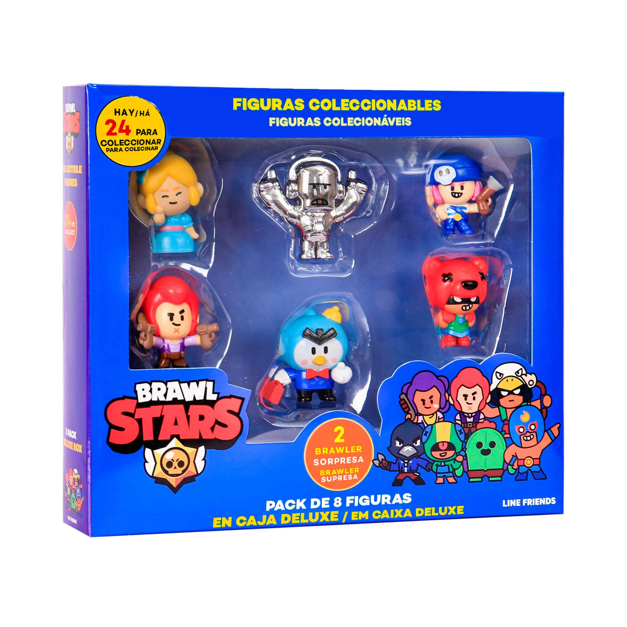 Brawl Stars - Pack 8 Figuras (v&aacute;rios modelos)