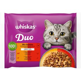 Comida H&uacute;mida para Gato Duo Prote&iacute;na Carne Whiskas