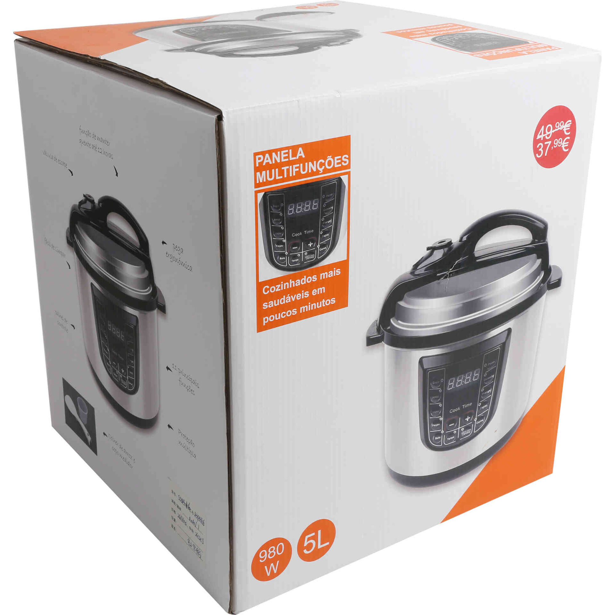 Panela Autom&aacute;tica Multifun&ccedil;&otilde;es 5L Preta Bazar&atilde;o