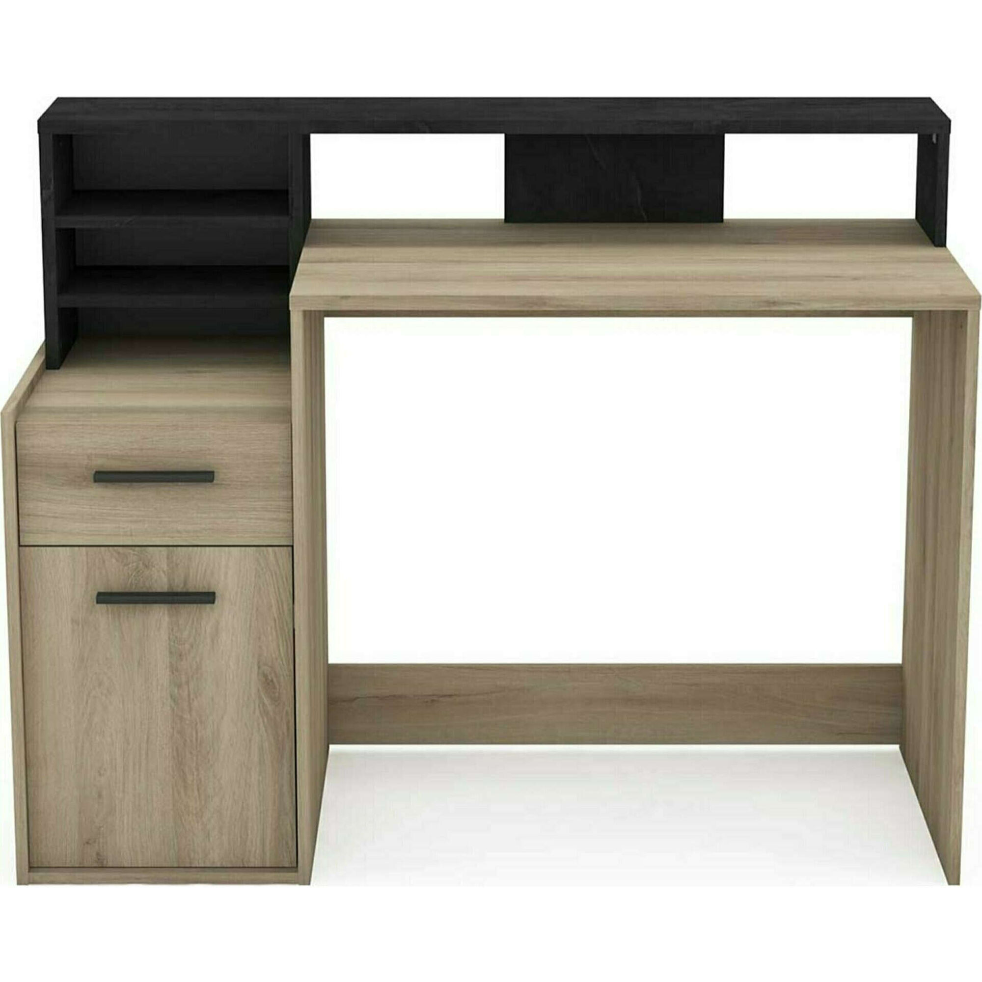 Secretária com Alçado 126x60x94cm Carvalho Delphi Secretária com Alçado 126x60x94cm Carvalho Delphi