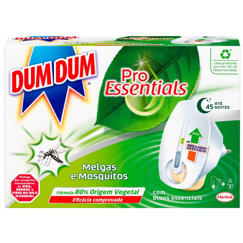 Inseticida Elétrico Pro Essentials Difusor + Recarga Dum Dum