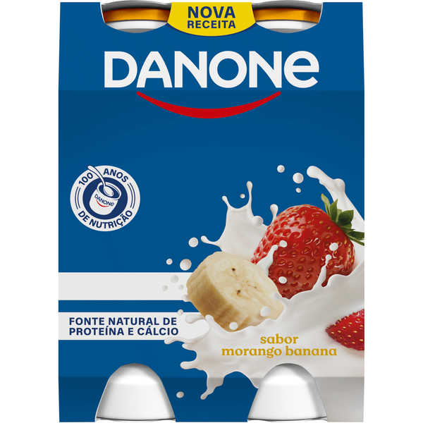 Iogurte Liquído Morango e Banana Danone